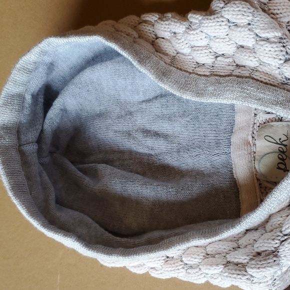 Peek Little peanut blush pink & silver sweater SZ S(3-6m) EUC - Picture 4 of 9